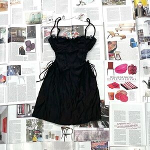 Princess Polly Hazel black cutout mini dress size US 2/XS/S